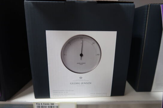 Georg Jensen Henning Koppel termometer 10 cm stål/hvid