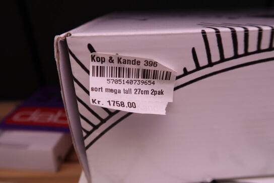 Royal Copenhagen Sort Mega Riflet nr. 2 tallerken 2 stk. 27cm
