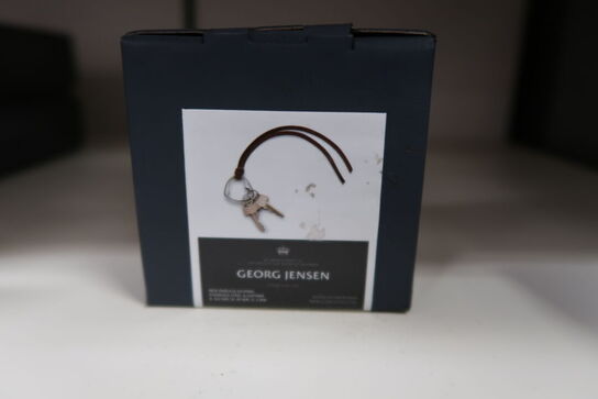 2 stk. Georg Jensen New Endless nøglering brun