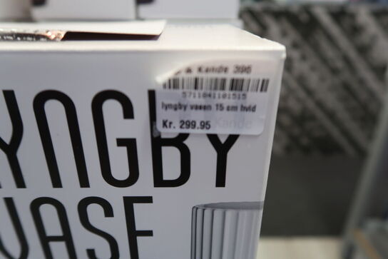 Lyngby vase hvid 15 cm