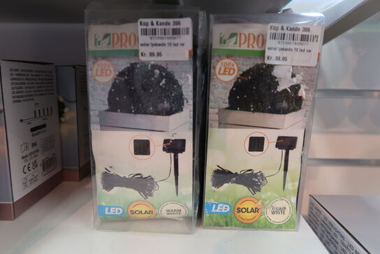 7 pk. Solar Lyskæde 100 LED warm white