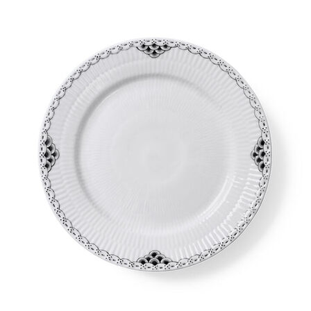 Royal Copenhagen Sort Riflet Blonde tallerken 19 cm