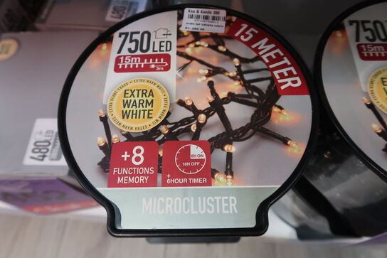 2 pk. Snake LED lyskæde ude & inde 15 meter 750 LED lys varm hvid