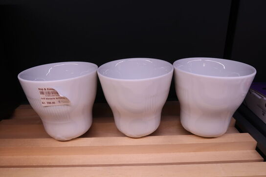 3 stk. Royal Copenhagen hvid Elements termokrus hvid 35 cl