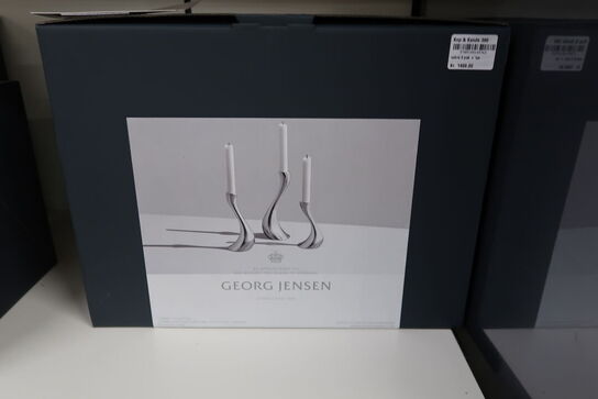 Georg Jensen Cobra lysestager sæt 3 størrelser inkl. lys