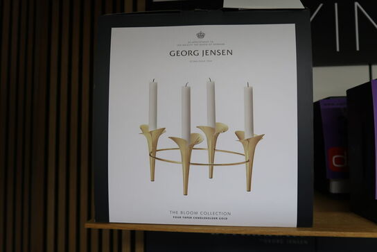 Georg Jensen Bloom Botanica lysestage forgyldt