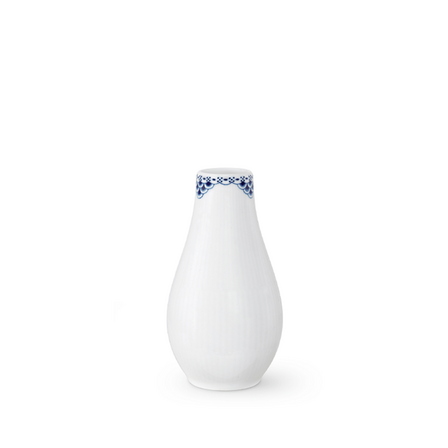Royal Copenhagen Prinsesse vase 18 cm hvid/blå