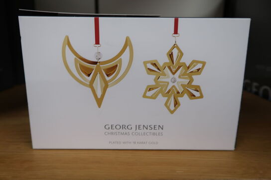 Georg Jensen Jul 2024 ophæng engel & snefnug forgyldt
