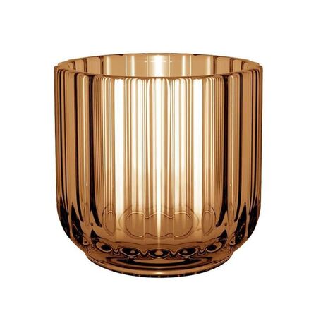 14 stk. Lyngby fyrfadsstage 6,5 cm amber