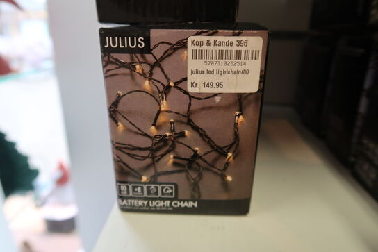 7 pk. Sirius Julius LED lyskæde ude & inde hvid 600 cm