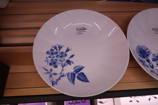 2 stk. Royal Copenhagen Blomst dyb tallerken Rose 24 cm