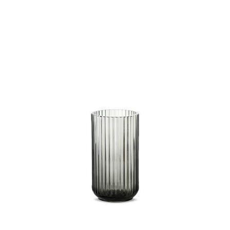 2 stk. Lyngby vase røgfarvet 15 cm