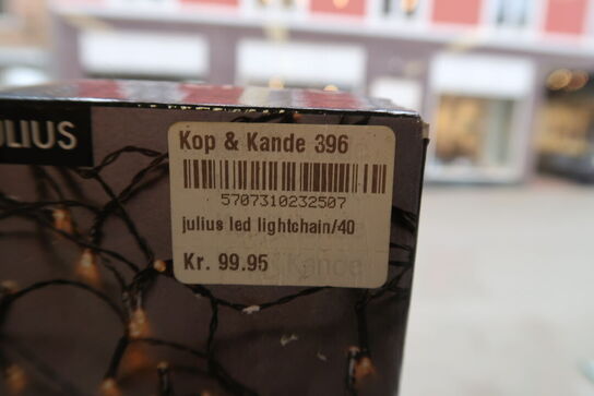 4 pk. Sirius Julius LED lyskæde indendørs varm hvid 300 cm