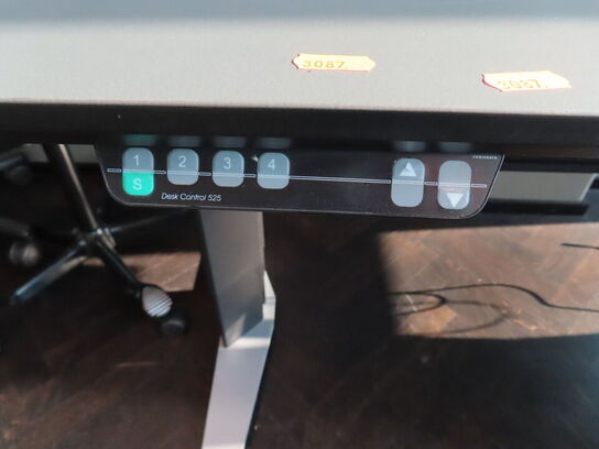 El. hæve/sænke skrivebord med sidebord og skuffemodul