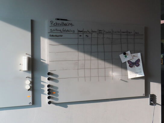 2 stk. glastavler, CHATBOARD