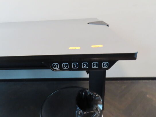 El. hæve/sænke skrivebord med sidebord og skuffemodul