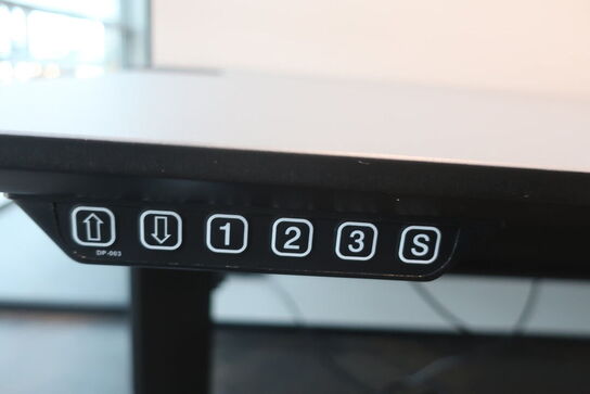 El. hæve/sænke skrivebord med sidebord og skuffemodul
