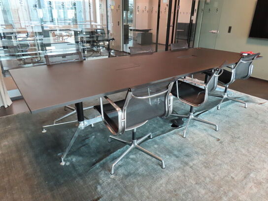 Konferencebord, HOLMRIS med 6 stole, CHARLES EAMES