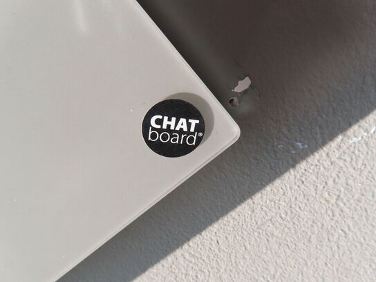 2 stk. glastavler, CHATBOARD
