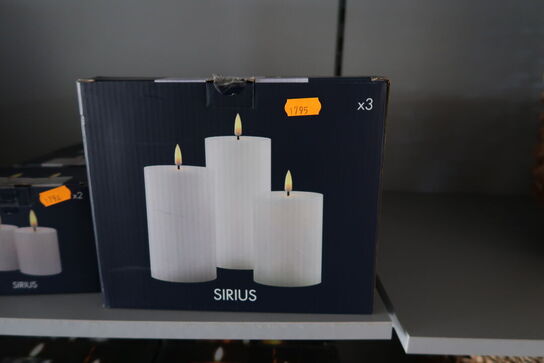 3 pakker LED-bloklys SIRIUS Sille