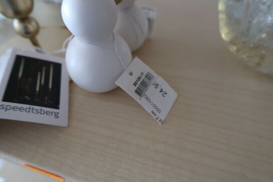 4 stk. lysestager samt 2 stk. figurer SPEEDTSBERG