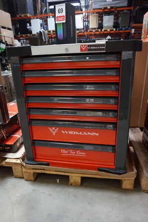 Widmann Compact two værktøjsvogn. Syv skuffer inkl. værktøj 