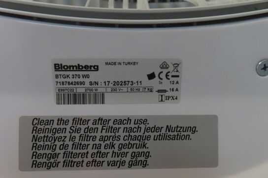 Tørretumbler BLOMBERG BTGK370W0