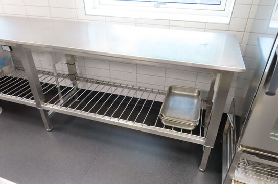 Arbejdsstation m. hævefunktion PALBO i rustfrit stål (uden indhold)