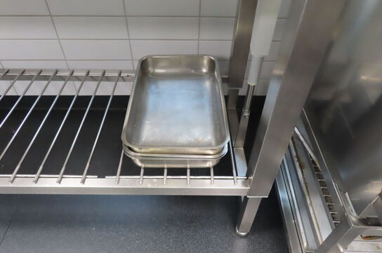 Arbejdsstation m. hævefunktion PALBO i rustfrit stål (uden indhold)