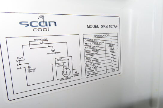 Køleskab SCANCOOL SKS107A+