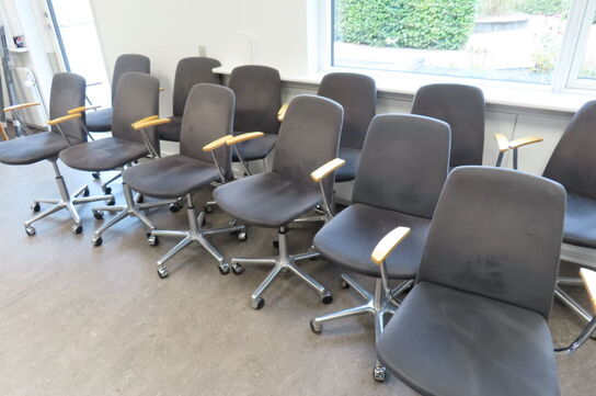 12 stk. konferencestole på hjul CUBE DESIGN