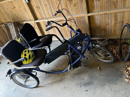 Dobbeltcykel m. elmotor inkl. lader