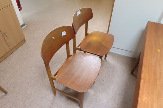 2 stk. teaktræsstole FDB / BØRGE MOGENSEN design
