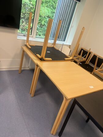 3 stk. borde SCHOU ANDERSEN 90x90x76 cm