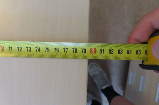 Elhæve/sænkebord 160x80cm samt skuffedarium