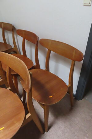 6 stk. WEGNER CH-30 stole i teak inkl. hynder