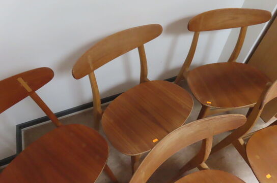 6 stk. WEGNER CH-30 stole i teak inkl. hynder