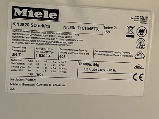 Køleskab MIELE K 13820 SD
