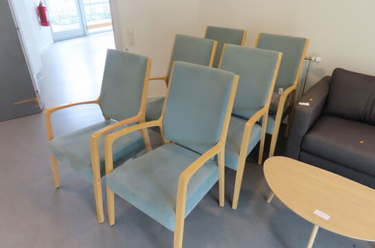 6 stk. læne/spisebordsstole