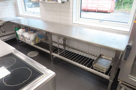 Arbejdsstation m. hævefunktion PALBO i rustfrit stål (uden indhold)