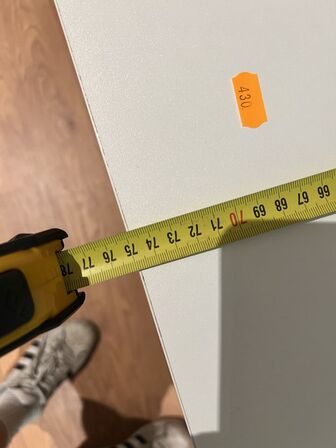 Elhæve/sænkebord 75x120 cm (obs. betjeningspanel def.)