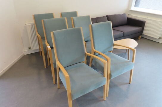 6 stk. læne/spisebordsstole