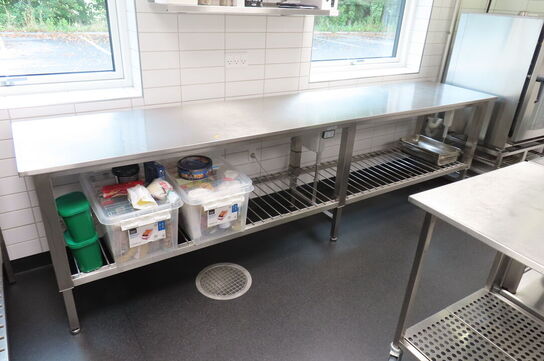 Arbejdsstation m. hævefunktion PALBO i rustfrit stål (uden indhold)