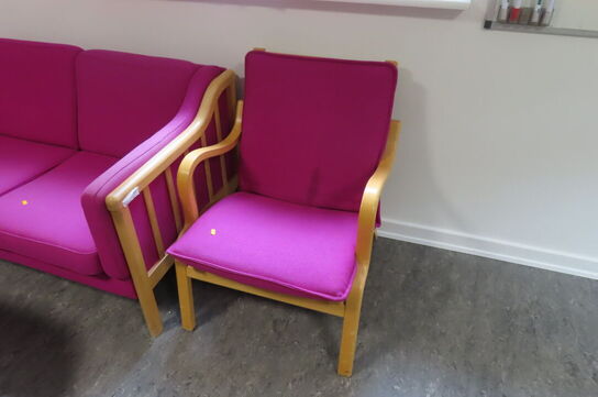 Møbelsæt 3+2 pers. sofa, stol samt bord