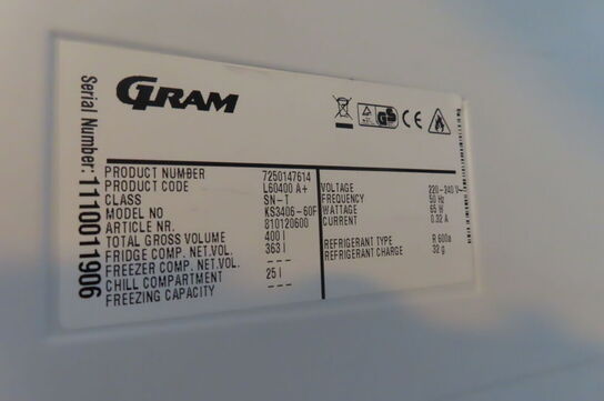 Køleskab GRAM L60400 A+