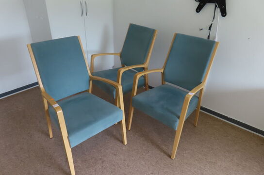 3 stk. spisebordsstole/lænestole