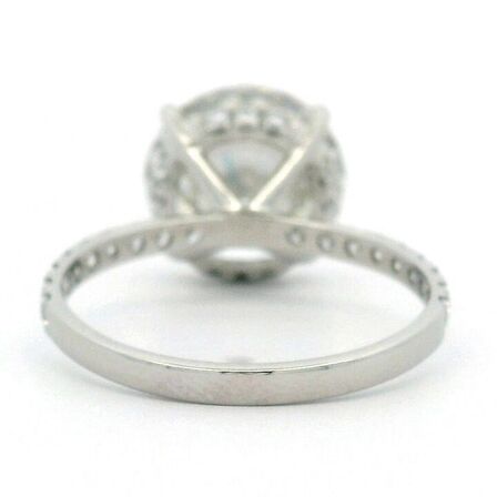 Platinring med stor 5,28 ct. laboratorieskabt diamant. IGI