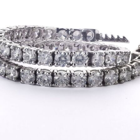 7,28 ct. naturlig diamant tennisarmbånd