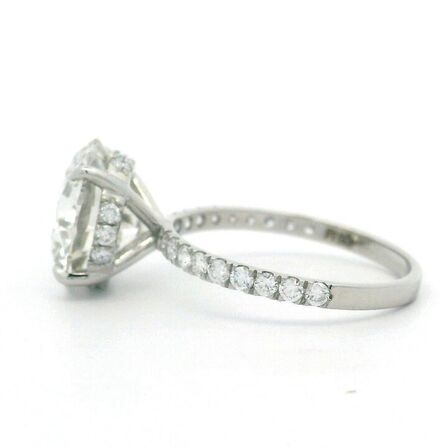 Platinring med stor 5,28 ct. laboratorieskabt diamant. IGI