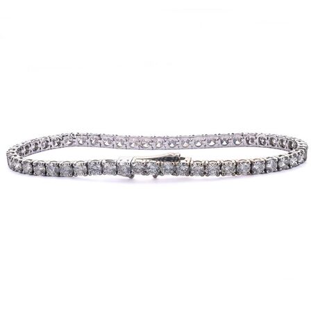 7,28 ct. naturlig diamant tennisarmbånd